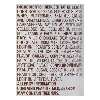Snickers Reduced Fat Vanilla Ice Cream 16 fl oz