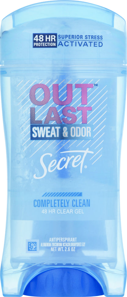 Secret Outlast Clear Gel Completely Clean Antiperspirant 2.6 oz