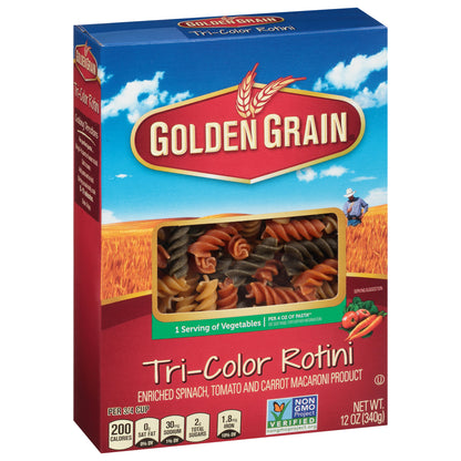 Golden Grain Tri-Color Rotini 12 oz