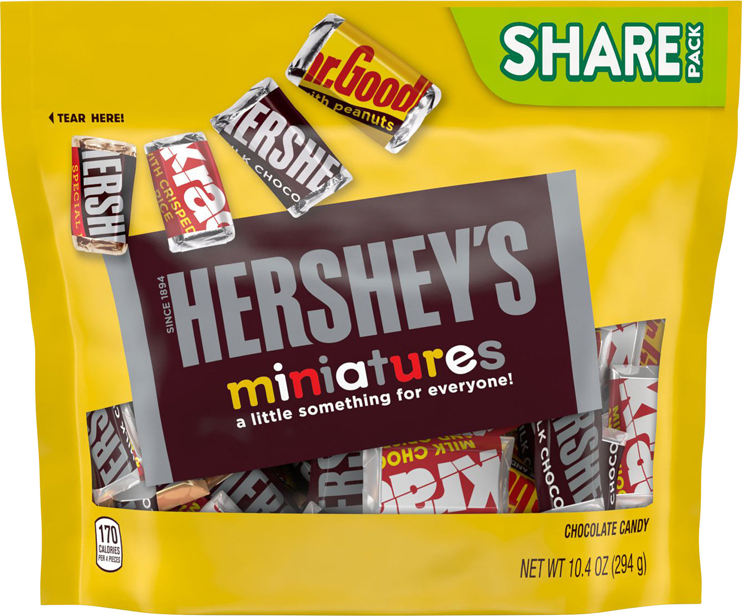 HERSHEY'S Miniatures Assorted Chocolate Candy Bars, Halloween, 10.4 oz, Share Bag