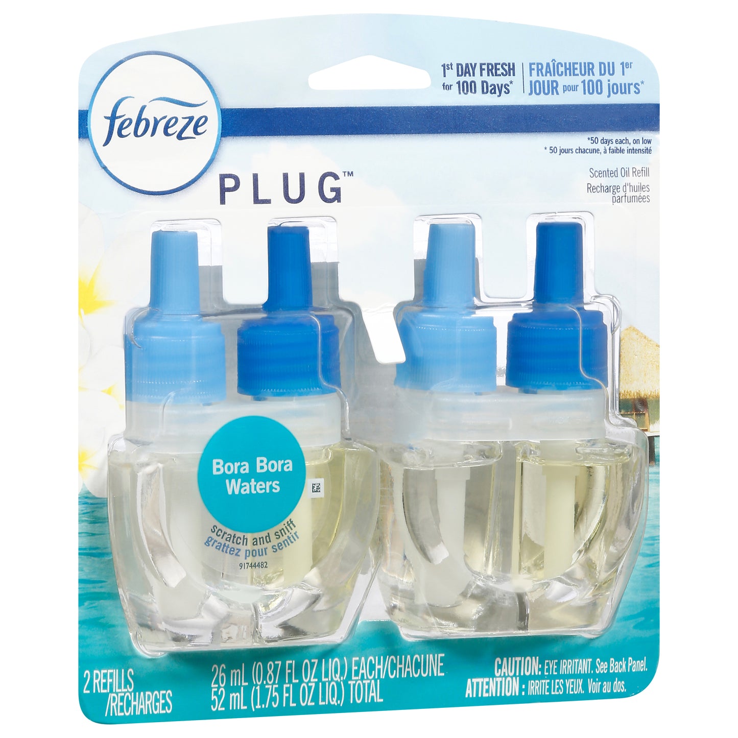 Febreze Plug Bora Bora Waters Scented Oil Refill 2-26 ml Units