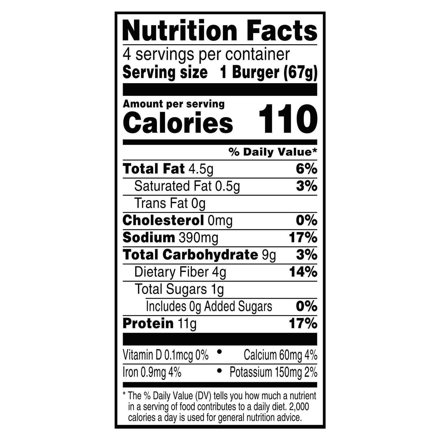 MorningStar Farms Garden Veggie Veggie Burgers 4 ea
