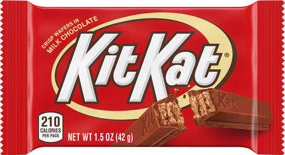 KIT KAT® Milk Chocolate Wafer Candy, Individually Wrapped, 1.5 oz, Bar