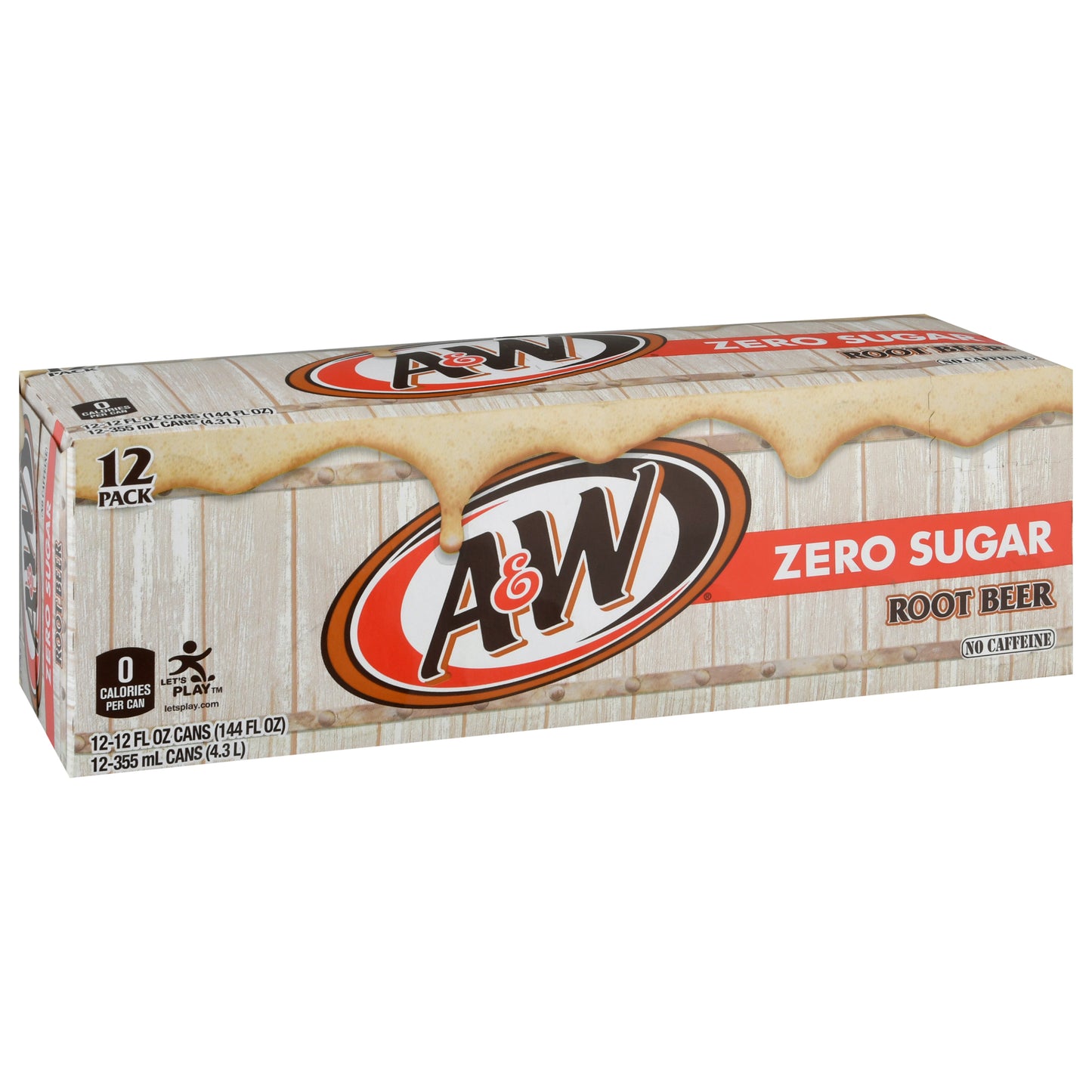 A&W Zero Sugar 12 Pack Root Beer 12 ea