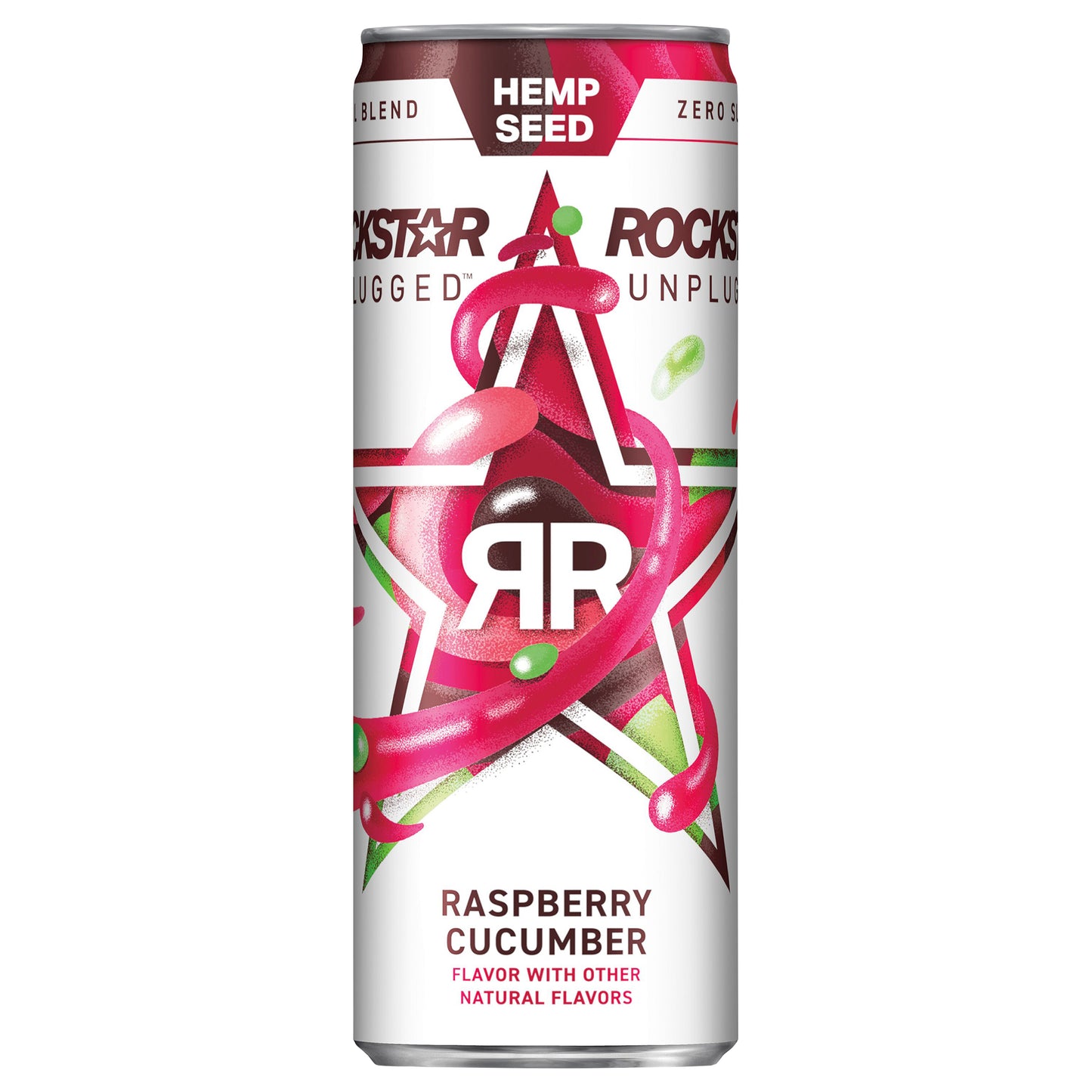 Rockstar Unplugged Energy Drink Raspberry Cucumber 12 Fl Oz
