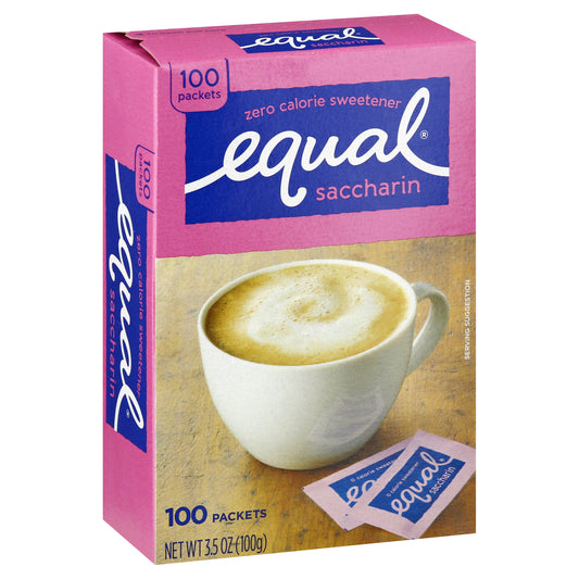 Equal Zero Calorie Saccharin Sweetener 100 ea