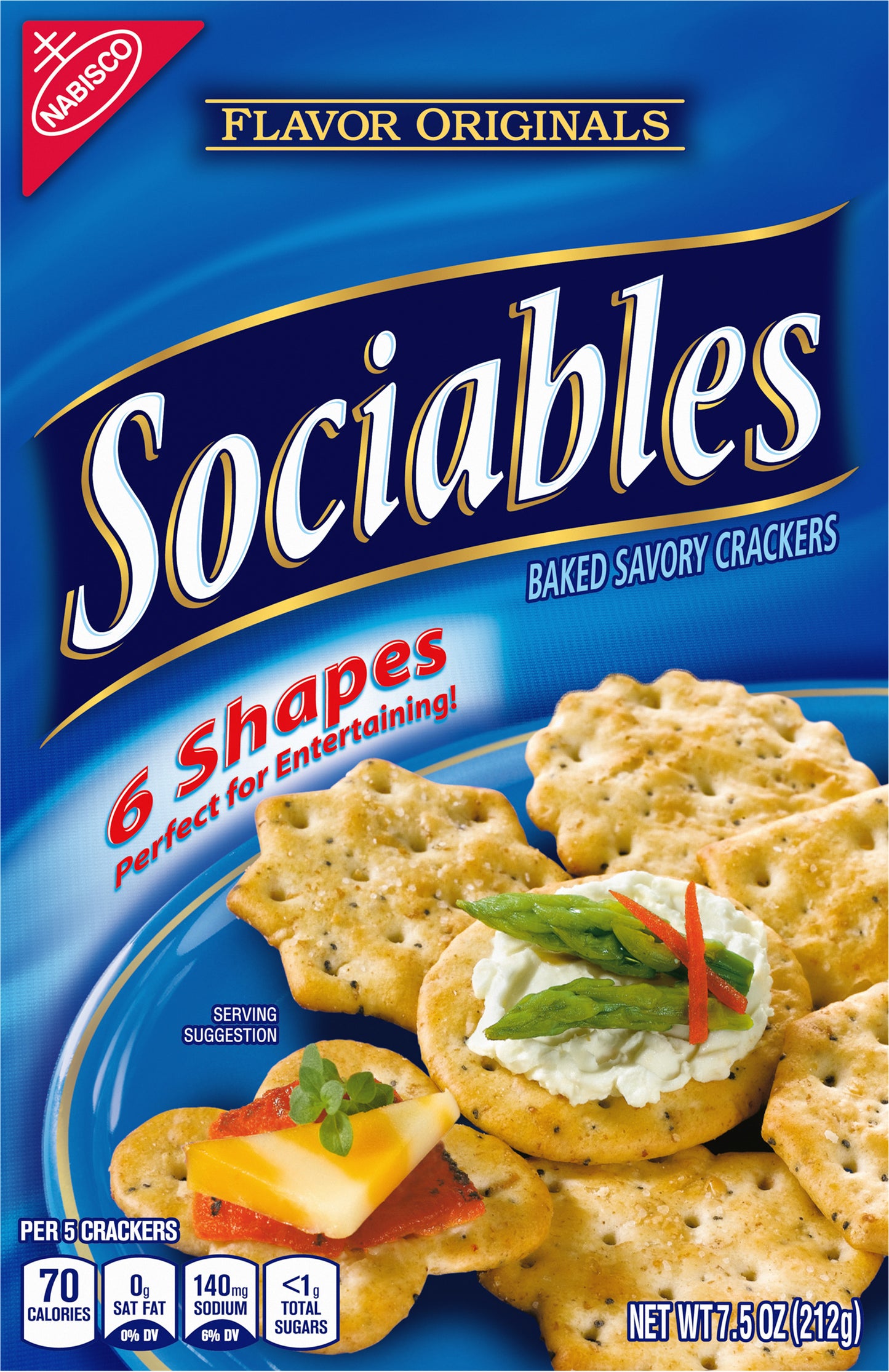 Sociables Flavor Originals Baked Savory Crackers 7.5 oz