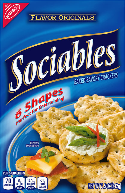 Sociables Flavor Originals Baked Savory Crackers 7.5 oz