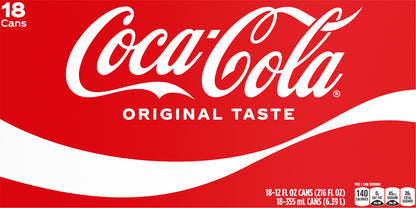 Coca-Cola Original Taste Cola 18-12 fl oz Cans