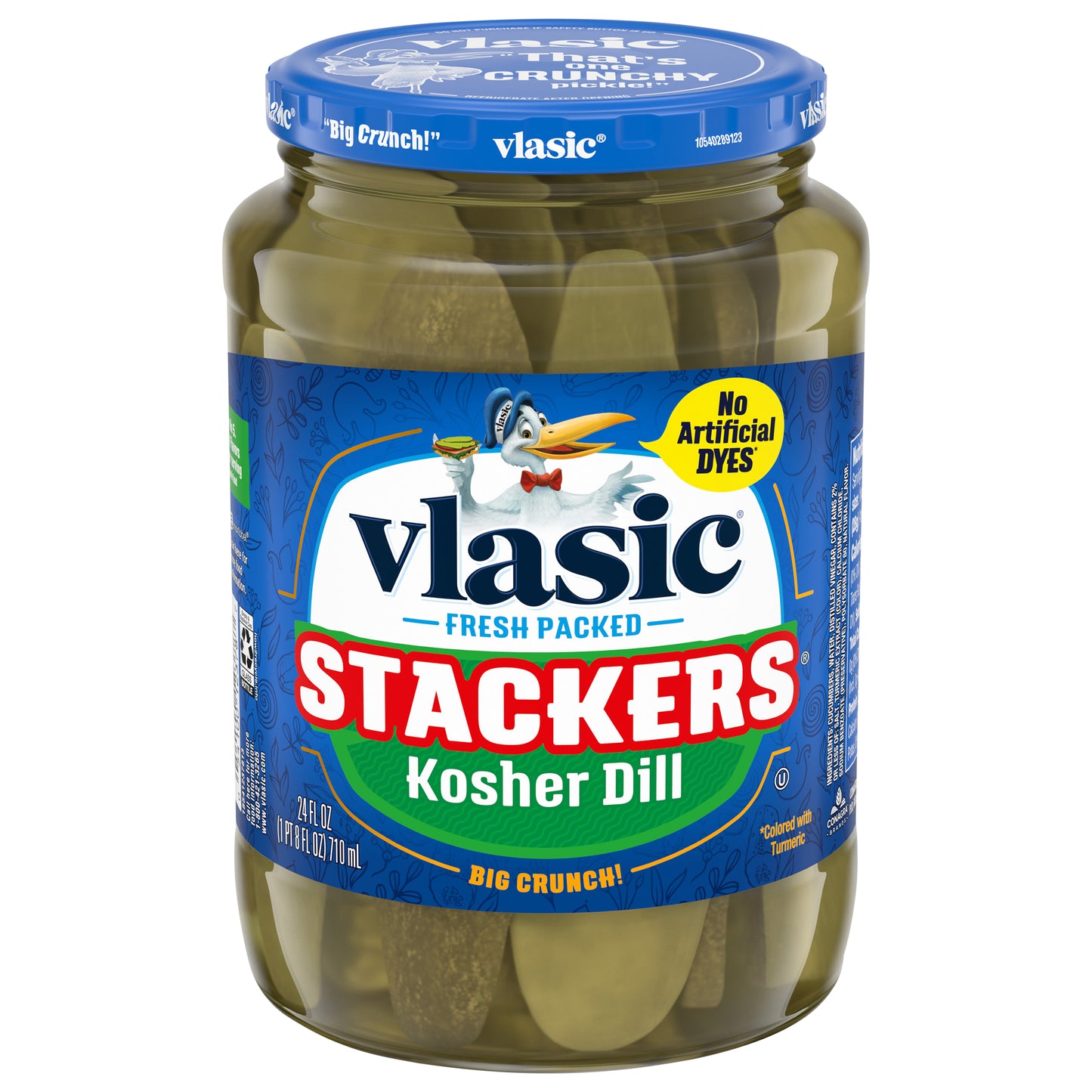 Vlasic Kosher Dill Stackers Pickles 24 oz