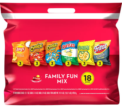 Frito Lay Snacks Family Fun Mix 16 7/8 Oz 18 Count