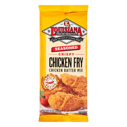 Louisiana Fish Fry Products Seasoned Chicken Fry Chicken Batter Mix 9 oz