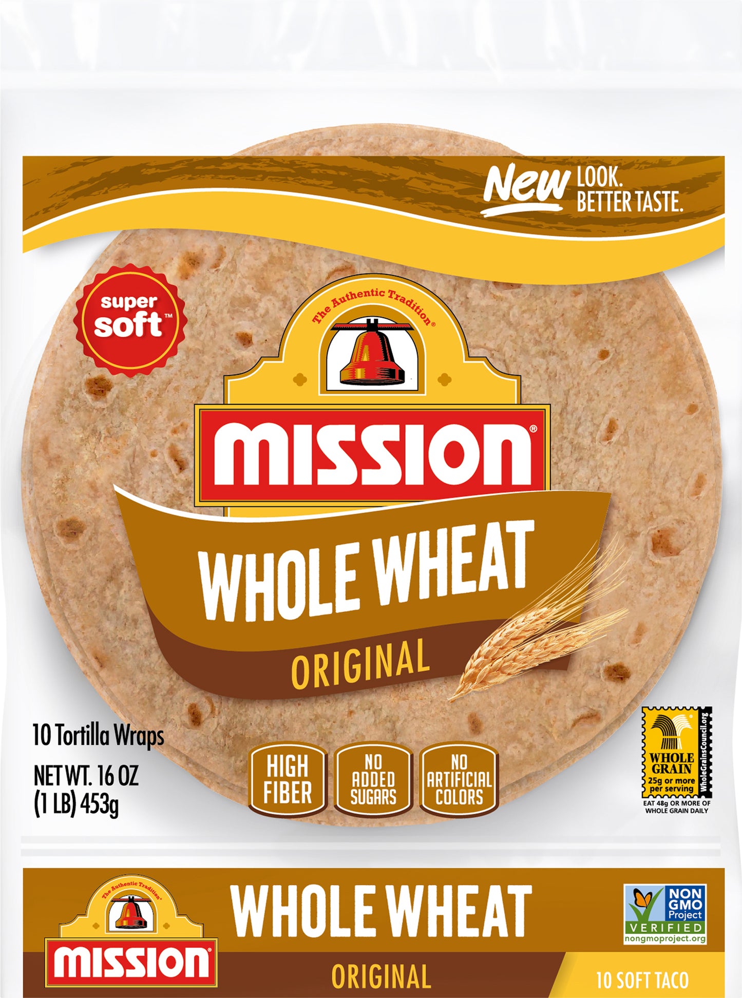Mission Soft Taco Whole Wheat Tortillas, 10 Count