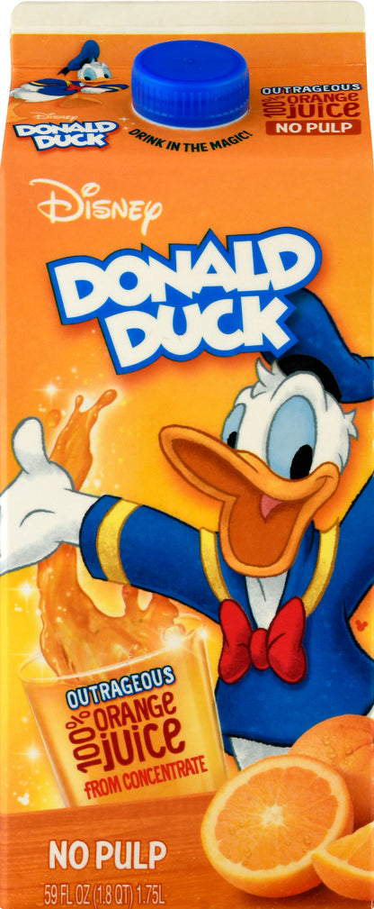 Disney Donald Duck Outrageous Orange 100% Juice 59 oz