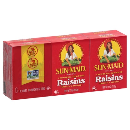 Sun-Maid Sun-Dried Raisins 6 - 1 oz Boxes