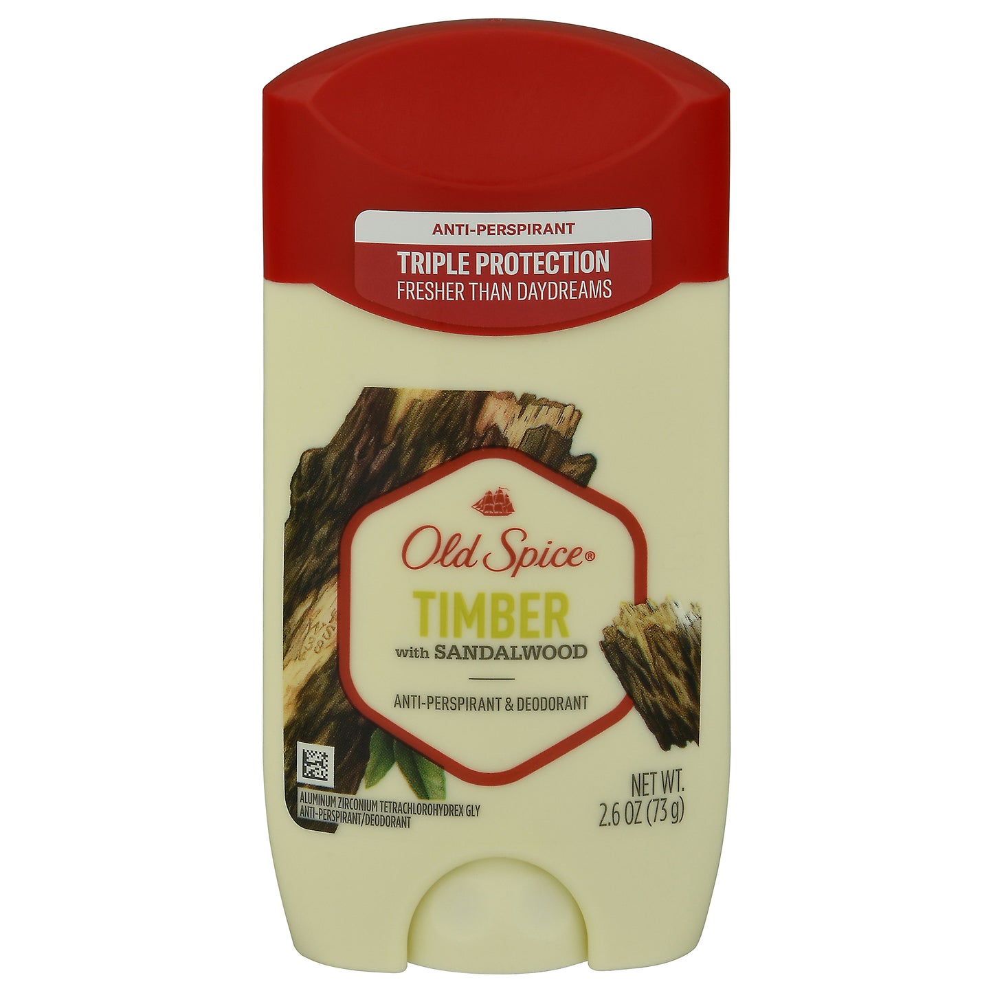 Old Spice Timber with Sandalwood Anti-Perspirant & Deodorant 2.6 oz Tube