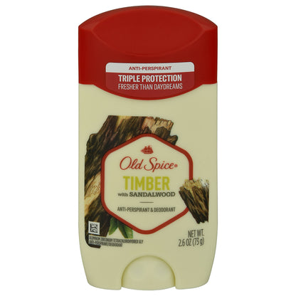 Old Spice Timber with Sandalwood Anti-Perspirant & Deodorant 2.6 oz Tube