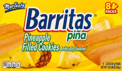 Marinela Barritas 8 Packs Pineapple Filled Cookies 8 ea