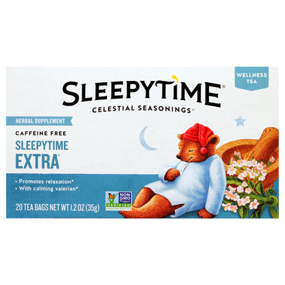 Celestial Seasonings® Sleepytime® Extra® Caffeine Free Herbal Supplement Tea Bags 20 ct Box