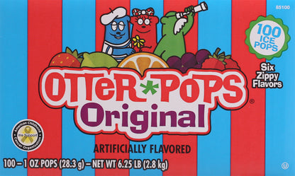 Otter Pops Original Six Zippy Flavors Ice Pops 100-1 oz Packs