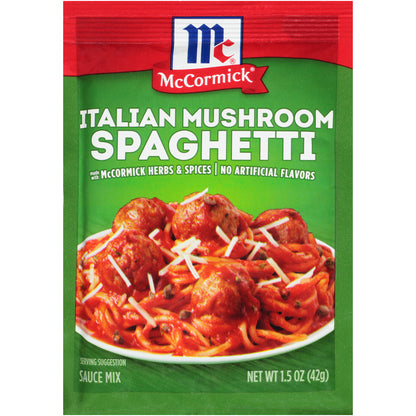 McCormick® Italian Mushroom Spaghetti Sauce Mix 1.5 oz. Packet