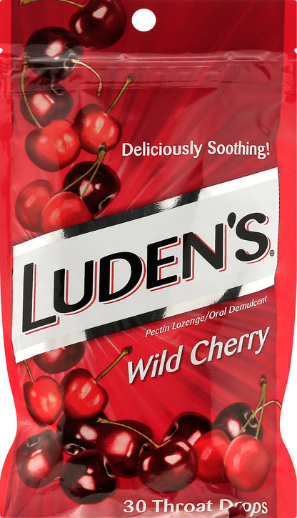 Ludens Wild Cherry Throat Drops 30 ea