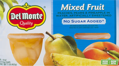 Del Monte No Sugar Added Mixed Fruit 4 ea