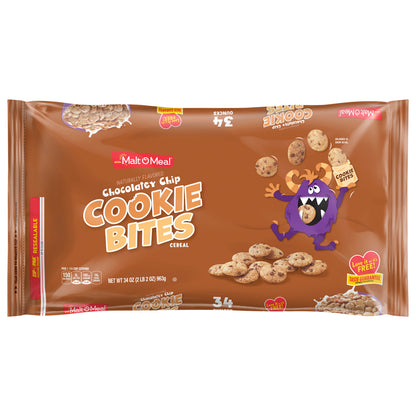 Malt O Meal Cookie Bites Super Size Chocolatey Chip Cereal 34 oz