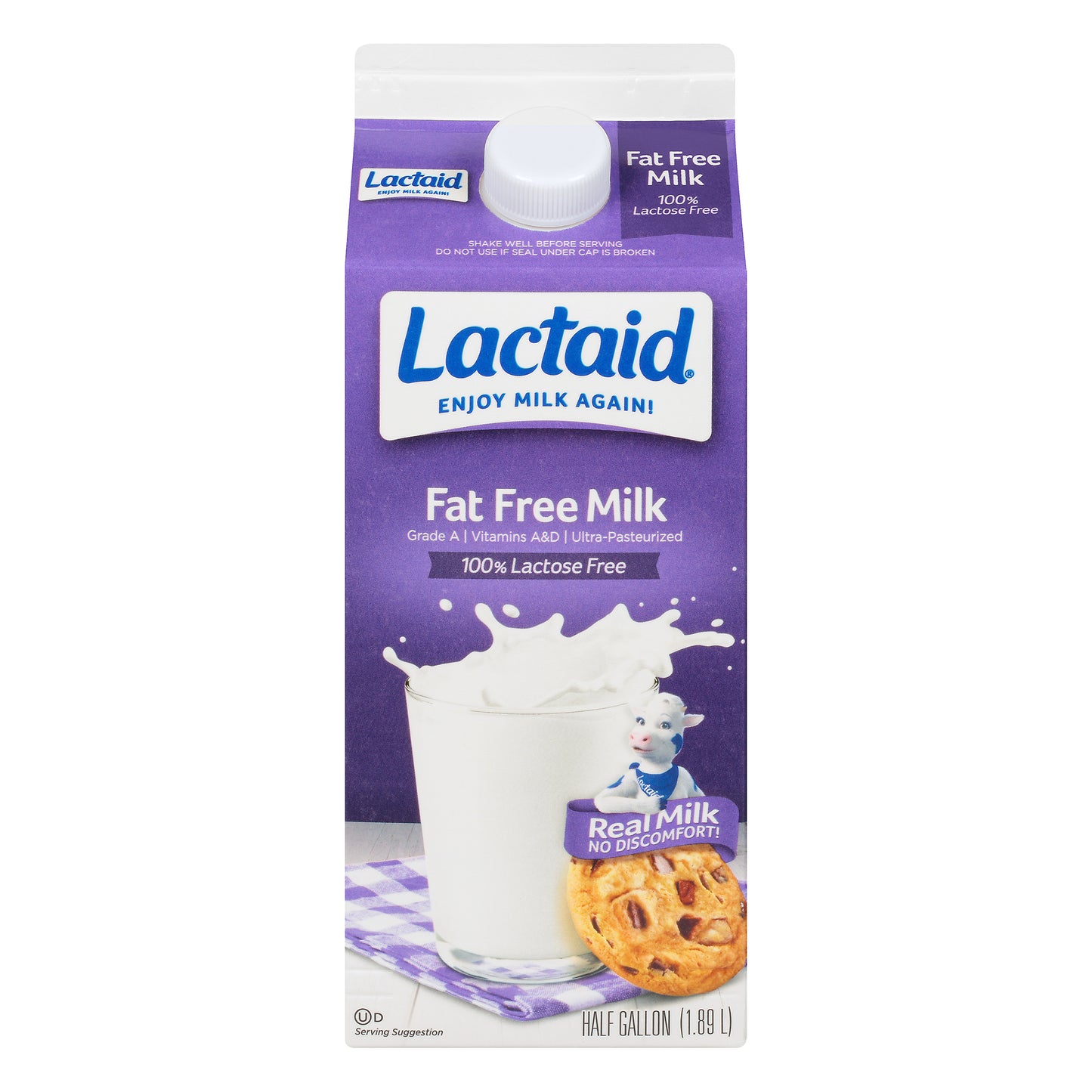 Lactaid® 100% Lactose Free Fat Free Milk 0.5 gal. Carton