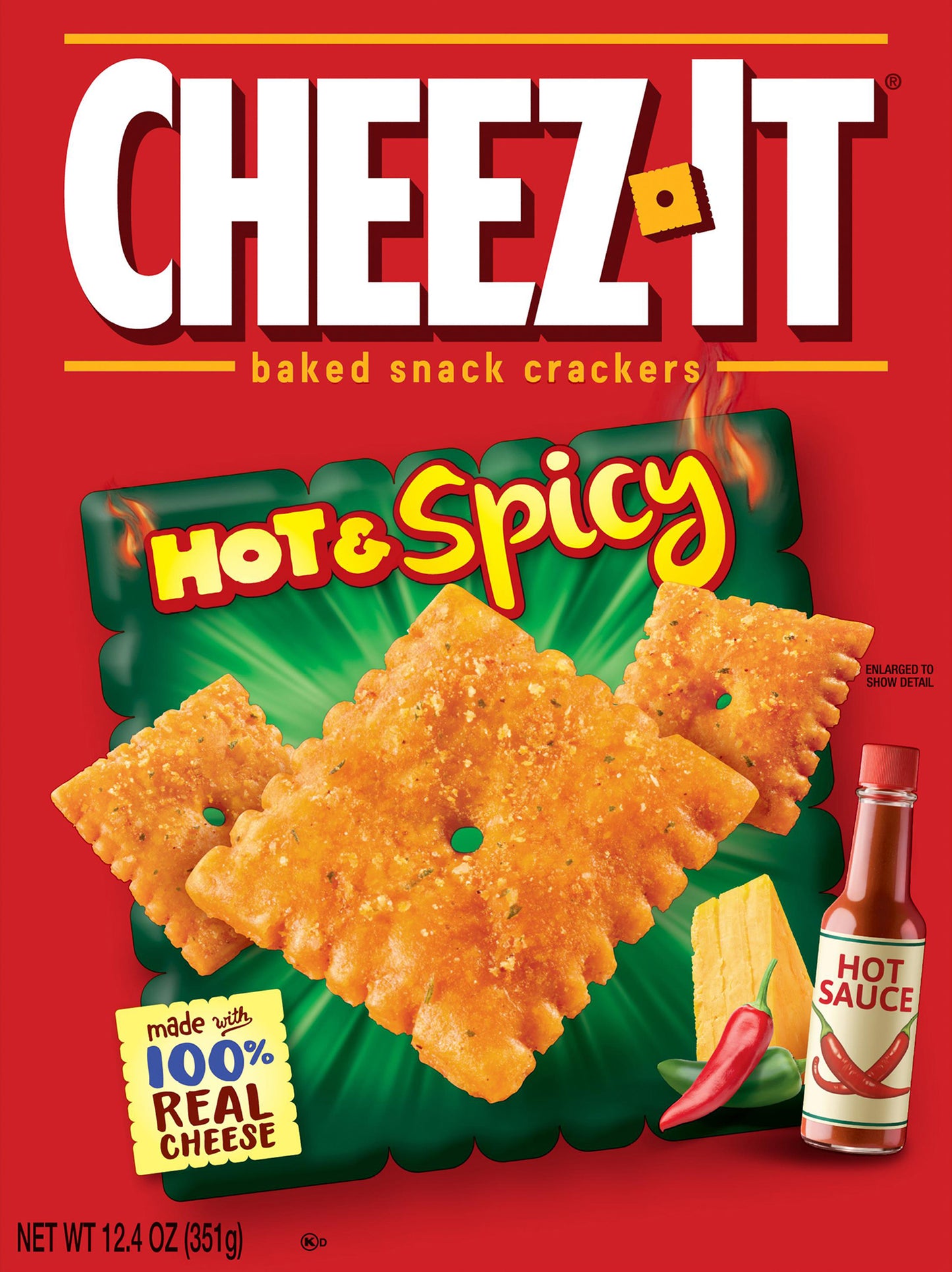 Cheez-It Hot & Spicy Baked Snack Crackers 12.4 oz
