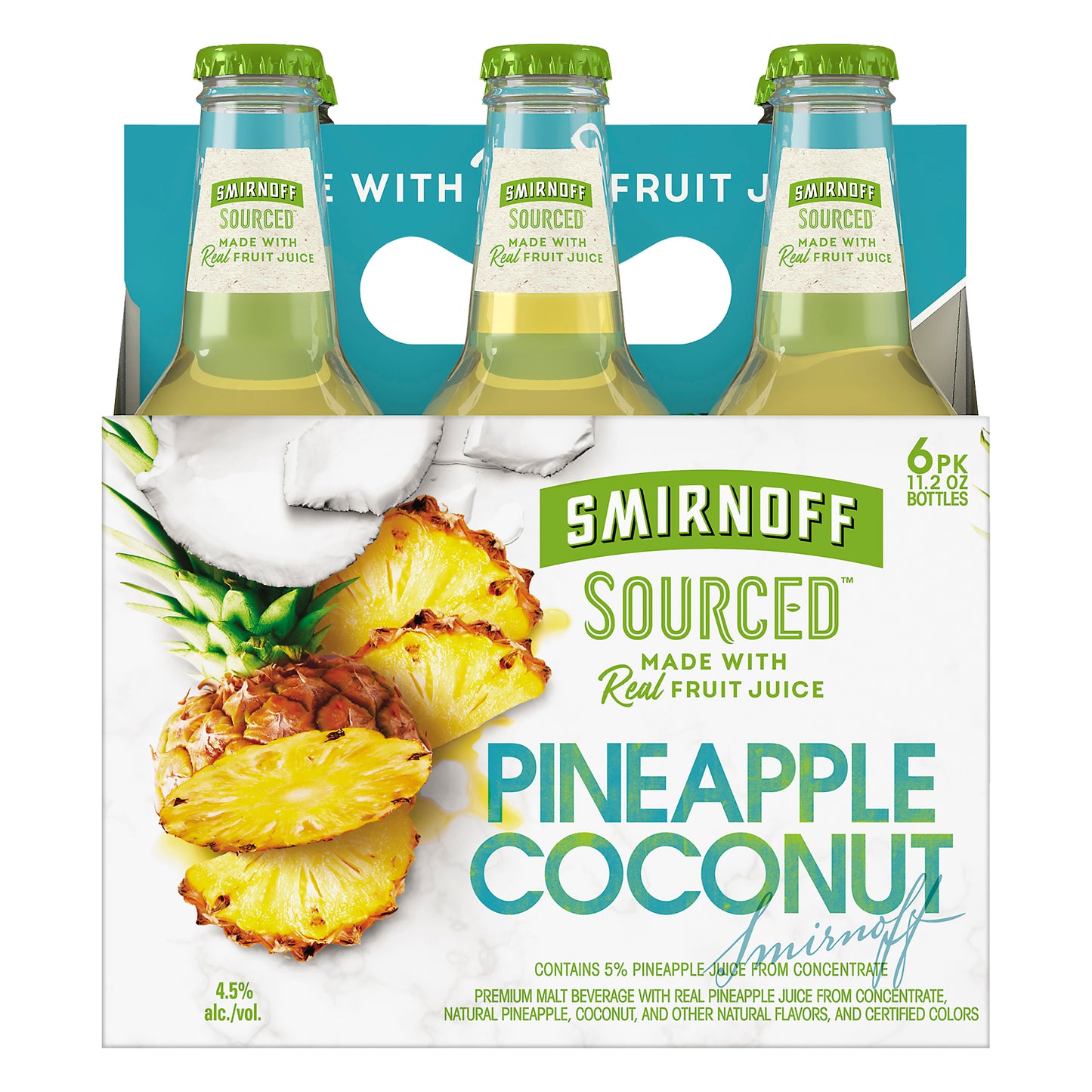 Smirnoff Sourced Pineapple Coconut Beer 6 ea
