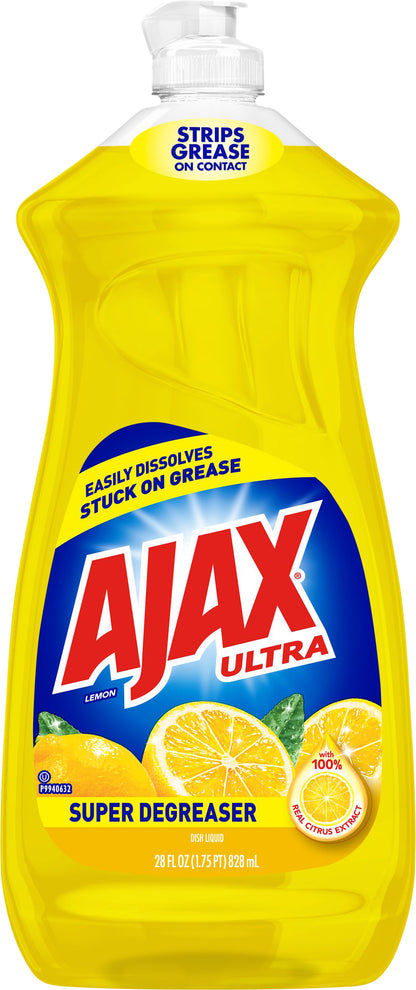 Ajax Ultra Super Degreaser Lemon Dish Liquid 28 fl oz Bottle