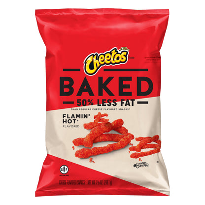 Cheetos Baked Flamin Hot Flavored Cheese Snacks 7.625 oz
