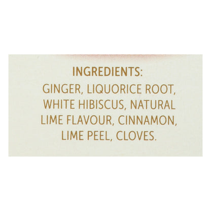Twinings Tea Bags Caffeine-Free Support White Hibiscus Lime & Ginger Herbal Tea 18 ea