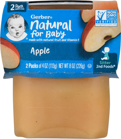 Gerber 2nd Foods 2 Pack Natural for Baby Apple 2 - 4 oz