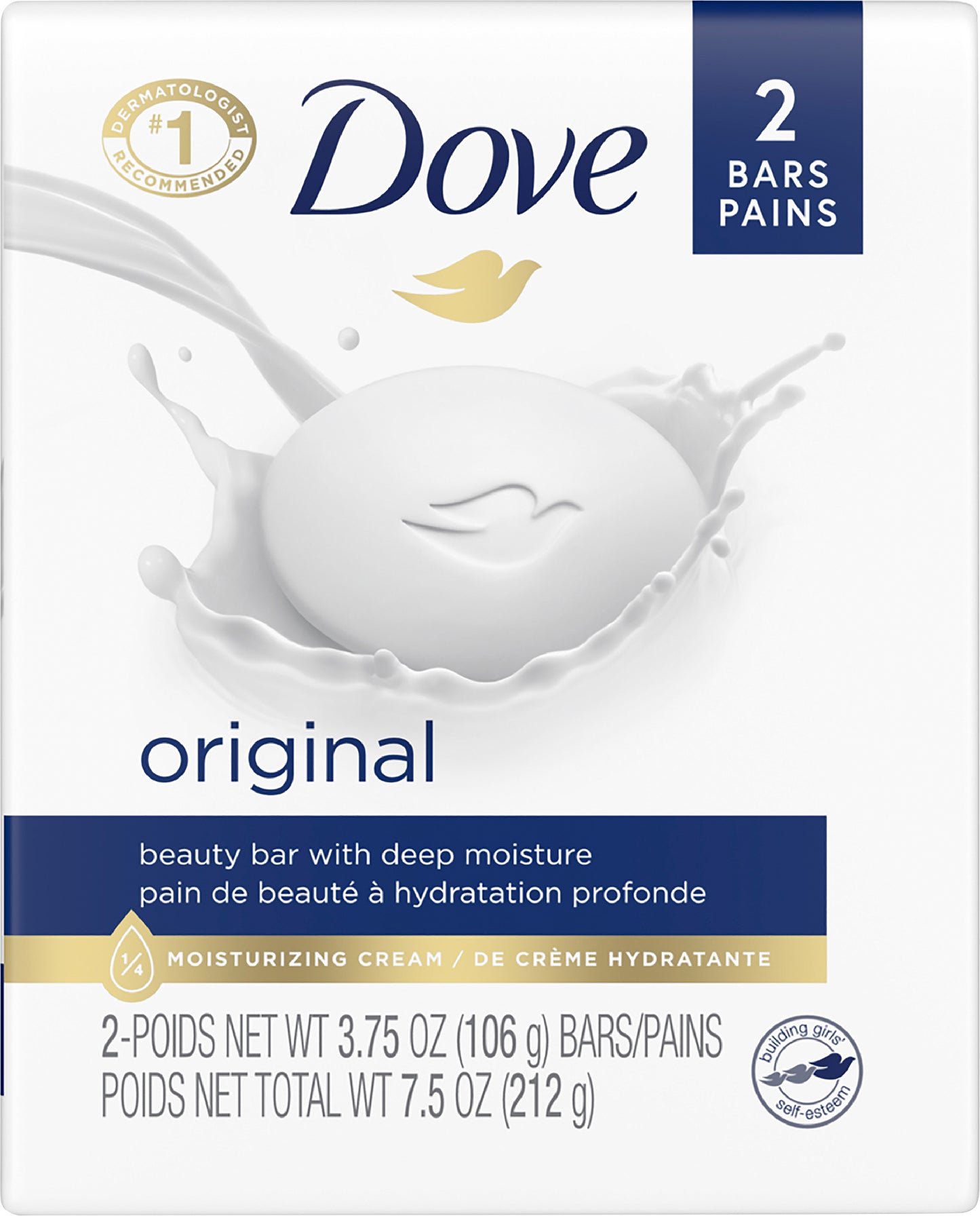 Dove Original Beauty Bar 2-3.75 oz Bars