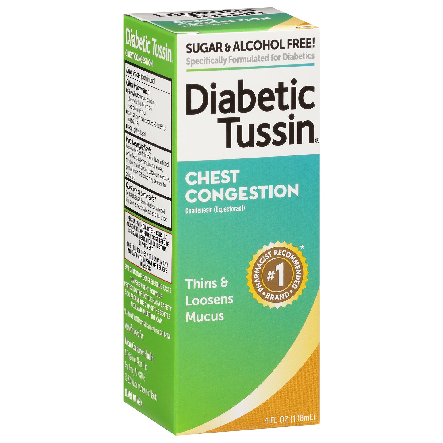 Diabetic Tussin Chest Congestion 4 fl oz
