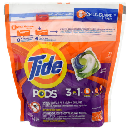 Tide Pacs Spring Meadow Detergent 20 ea