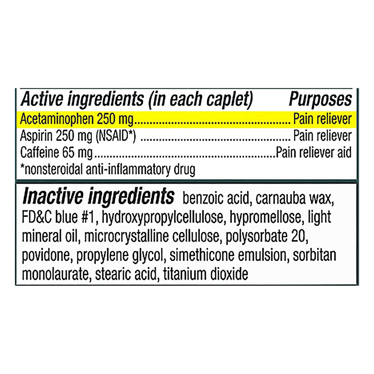 Excedrin Extra Strength Pain Relief Caplets for Headache Relief, 100 count