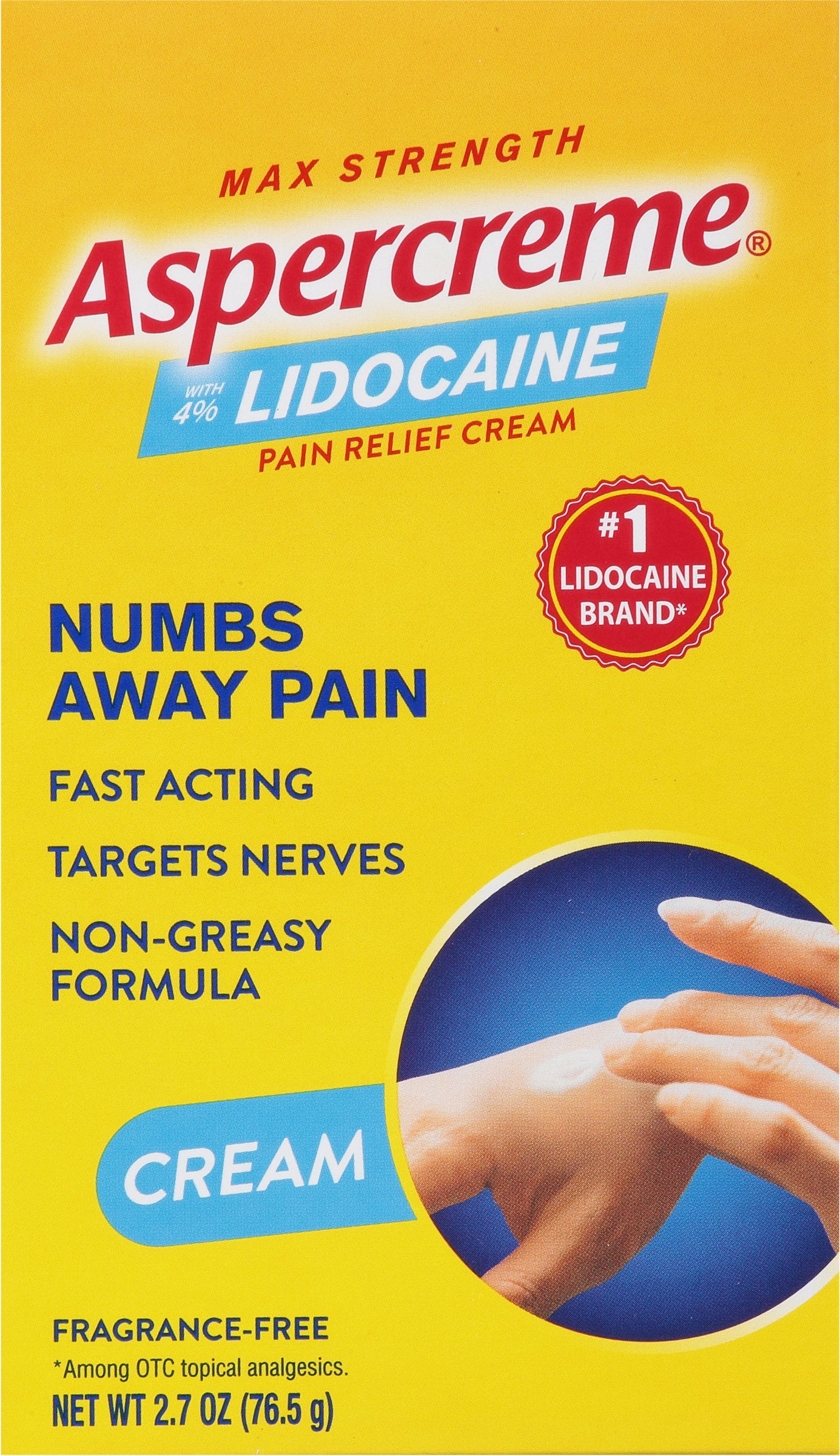 Aspercreme Max Strength Pain Relief Cream 2.7 oz