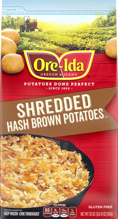Ore-Ida Shredded Hash Brown Potatoes, 30 oz Bag