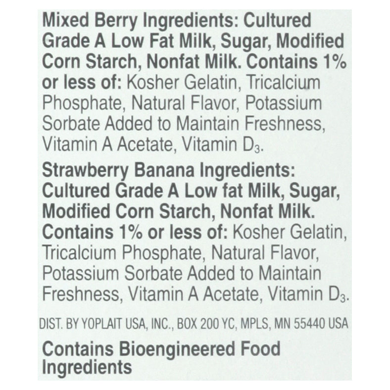 Yoplait Go Gurt Lowfat Mixed Berry Yogurt 8 ea