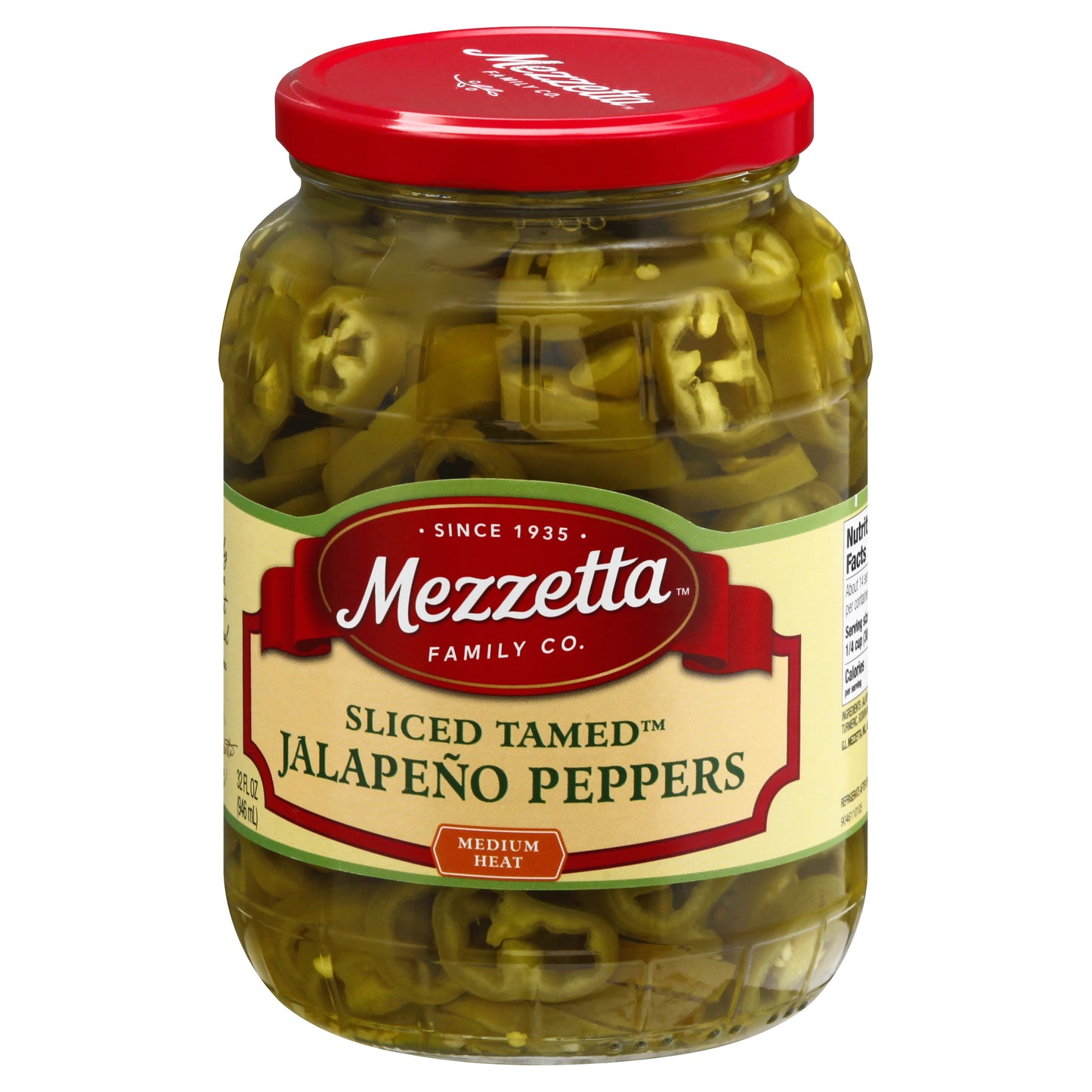 Mezzetta Tamed Sliced Medium Heat Jalapeno Peppers 32 oz
