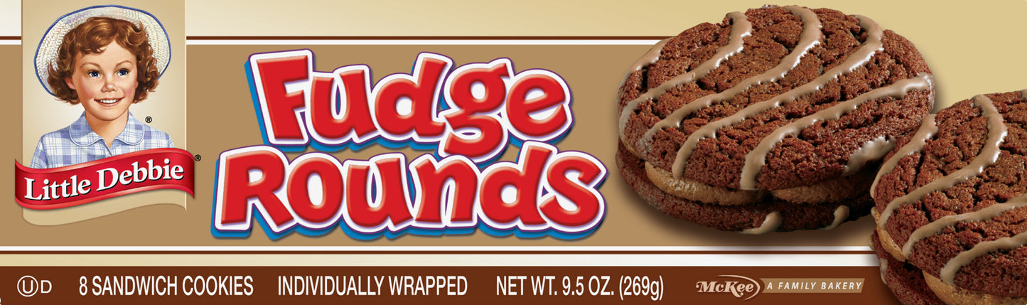 Little Debbie 8 Pack Fudge Rounds Sandwich Cookies 8 ea