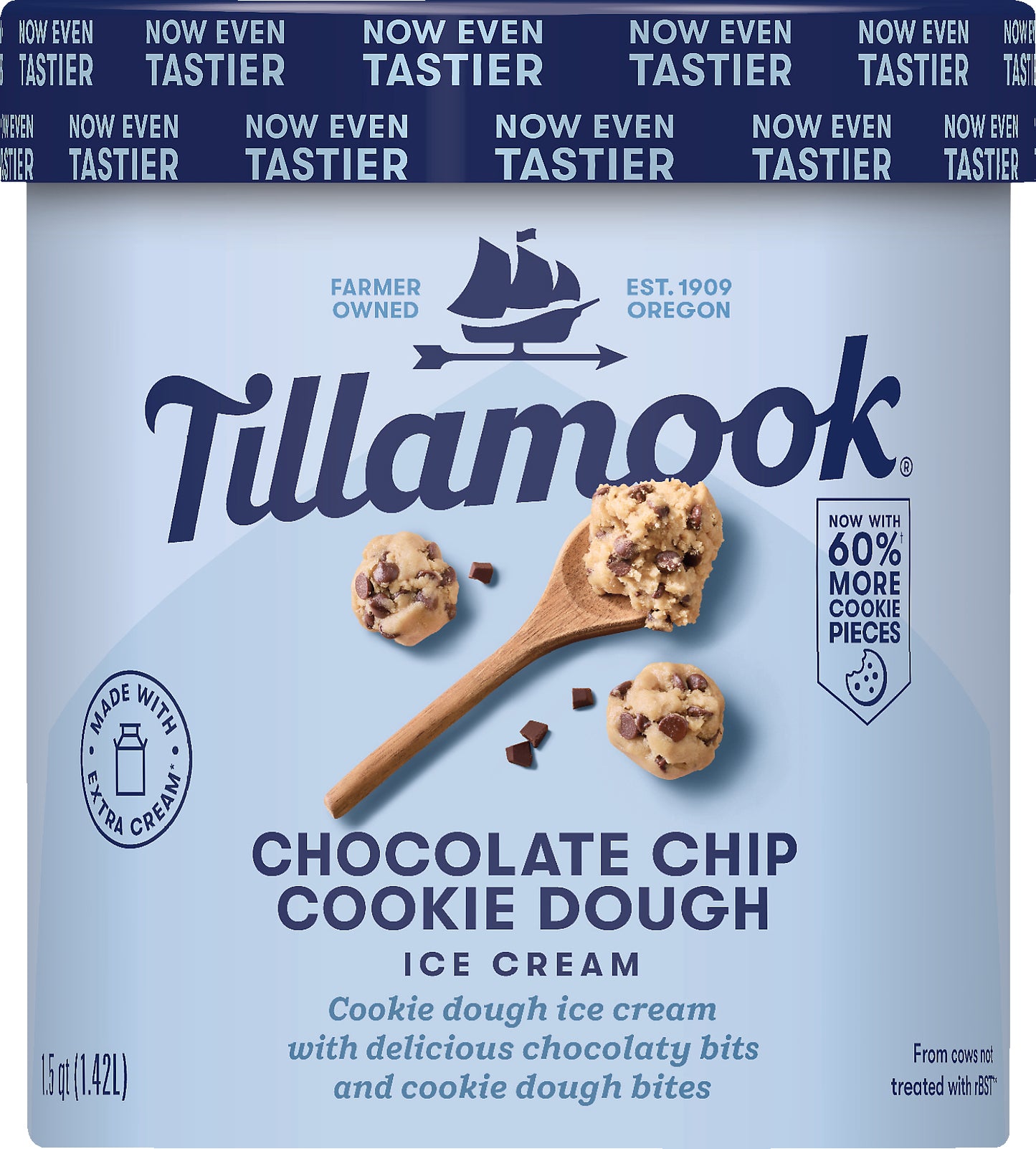Tillamook Chocolate Chip Cookie Dough Ice Cream 1.5 qt
