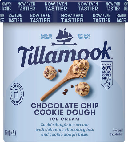Tillamook Chocolate Chip Cookie Dough Ice Cream 1.5 qt
