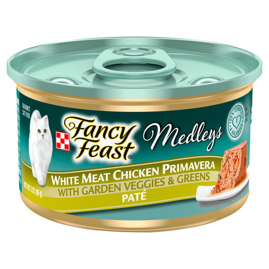 Purina Fancy Feast Pate Medleys White Meat Chicken Primavera With Garden Veggies - 3 Oz