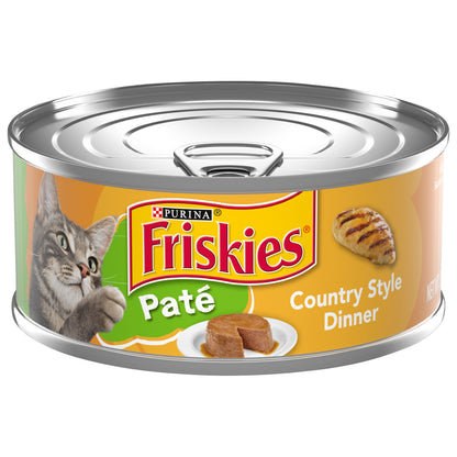 Purina Friskies Pate Wet Cat Food, Country Style Dinner - 5.5 oz. Can