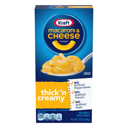 Kraft Thick 'n Creamy Macaroni & Cheese Dinner, 7.25 oz Box