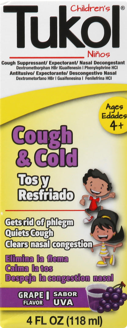 Tukol Children's Grape Flavor Cough & Cold 4 oz